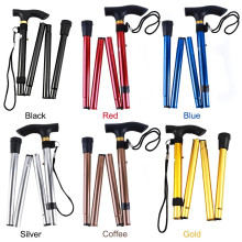 5-Section Adjustable Folding Hiking Pole - Random Colour