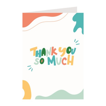 Greeting Card A6size (with pink envelope x1pcs) - Thank You Design 2