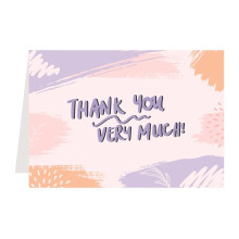 Greeting Card A6size (with pink envelope x1pcs) - Thank You Design 3