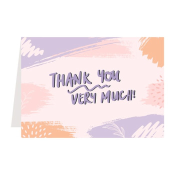 Greeting Card A6size (with pink envelope x1pcs) - Thank You Design 3