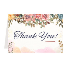 Greeting Card A6size (with pink envelope x1pcs) - Thank You Design 4