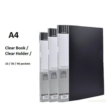 Huichuan HC5540 A4 Clear Book 40 Pockets - Black