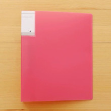 Huijin HJ-802DR A4 Size PP 2D Ring Binder File - Red