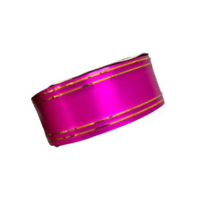 RB-4236 Plastic Ribbon with Gold Lines 38mm x 20yards - Pink