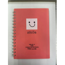 Wen Zhang 28825-78 Colorful Smile A5 Wire-O Note Book 80pages - Pink