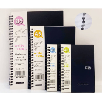 Haizhijie 22H402 Black Cover A5 Wire-O Note Book 80pages