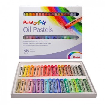 Pentel PHN-36AS Arts Oil Pastels (36 Colors/box)
