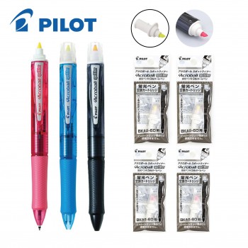 Pilot Acroball Spotliner 3 in 1 Multifunction pen + highlighter (with 4 refills)