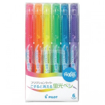 PILOT FRIXION LIGHT Spotliter Erasable Pen-6 Colors Set 