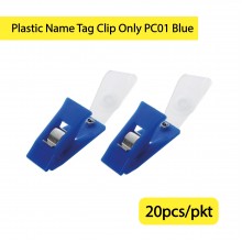Plastic Name Tag Clip Only PC01 Blue (20pcs/packet)