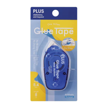 Plus TG-1920 Refillable Glue Tape One Action 8.4mm x 8m - Blue
