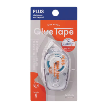 Plus TG-1920 Refillable Glue Tape One Action 8.4mm x 8m - Clear