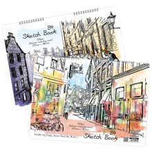 SBS 0125 B4 Wire-O Sketch Book 135gsm 13s'