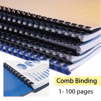Comb Binding Service for Book Finishing - 1-100pages