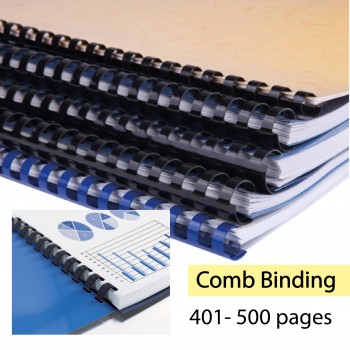Comb Binding Service for Book Finishing - 401-500pages