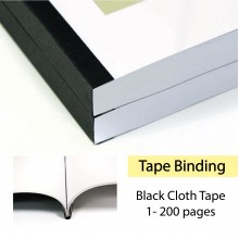 Tape Binding Service for Book Finishing (Black Cloth Tape) - 1-200pages