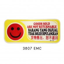 Sign Board 3807 EMC (GOODS SOLD ARE NOT RETURNABLE)