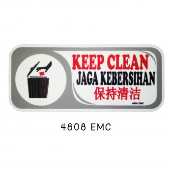 Sign Board 4808 EMC (KEEP CLEAN)