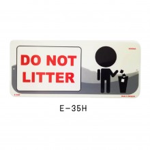 Sign Board E-35H (DO NOT LITTER)