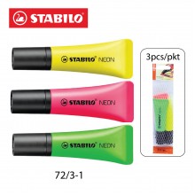 Stabilo Neon Highlighter 3's Assorted Color (72/3-1)