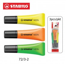 Stabilo Neon Highlighter 3's Assorted Color (72/3-2)