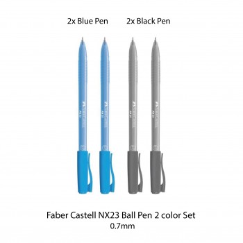 Faber Castell NX23 0.7mm Ball Pen 2 color Value Pack