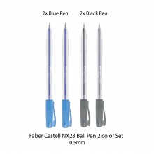 Faber Castell NX23 0.5mm Ball Pen 2 color Value Pack