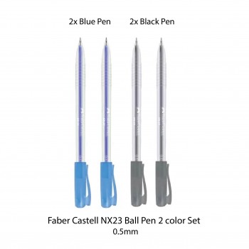 Faber Castell NX23 0.5mm Ball Pen 2 color Value Pack