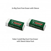 Faber Castell Big Dust-Free Eraser with Sleeve Value Pack 
