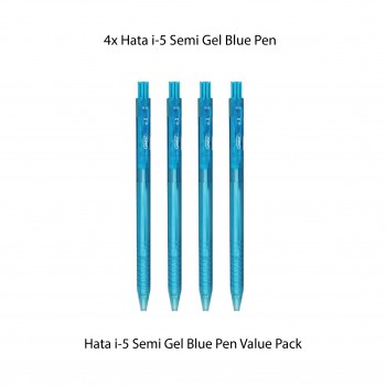 Hata i-5 Semi Gel Blue Pen Value Pack