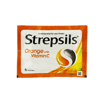 Strepsils Orange with Vitamin C (6pcs/pkt)