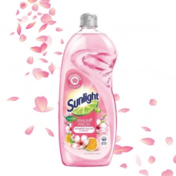 Sunlight Dishwashing Liquid Extra Sakura Fresh - 900ML