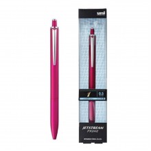 Uni Jetstream Prime Roller Pen Black Ink 0.5mm Gift Set - Pink