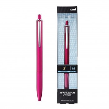 Uni Jetstream Prime Roller Pen Black Ink 0.5mm Gift Set - Pink