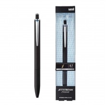 Uni Jetstream Prime Roller Pen Black Ink 0.7mm Gift Set - Black