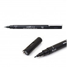 Uni Pin Water Based Marker Brush Black (BR-200BK)