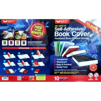Unicorn UBC100SX-A5 Self-Adhesive Book Cover A5 Size 415mm x 260mm (10s'/pkt)