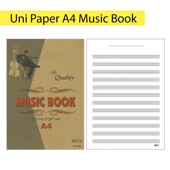 Uni Paper A4 size Music Book - 40's