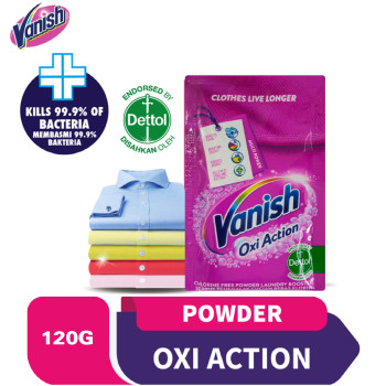 Vanish Pink Oxi Action Fabric Stain Remover Powder Sachet 120g