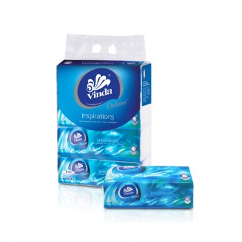 Vinda Deluxe Soft Pack Facial Tissue Large 3ply (4 packet)