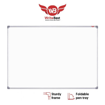 Writebest SM15 Single Sided Aluminium Frame Magnetic White Board 1.5ft x 2ft