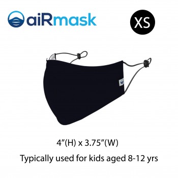 aiRmask Nanotech Cotton Mask Black (XS)
