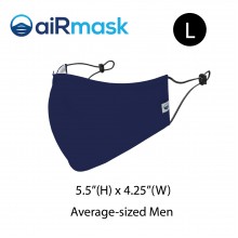 aiRmask Nanotech Cotton Mask Navy Blue (L)