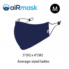 aiRmask Nanotech Cotton Mask Navy Blue (M)