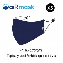 aiRmask Nanotech Cotton Mask Navy Blue (XS)