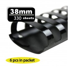 Black Plastic Binding Comb 38mm (6pcs/pkt)