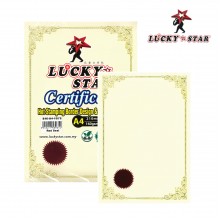 Lucky Star B46 A4 Certificate Paper 160gsm With Red Seal (100s'/pkt)