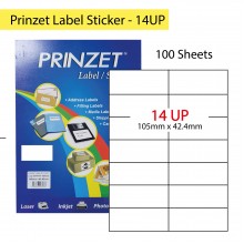 Prinzet Label Sticker 100sheets - 14UP