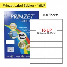 Prinzet Label Sticker 100sheets - 16UP