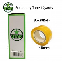 Stationery Tape 18mmX12yrds Box (8 Roll)